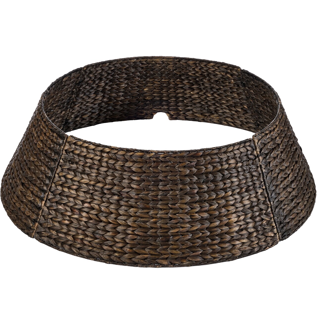 Best Choice Products 42in Woven Hyacinth Christmas Tree Collar, Tree Skirt Accessory w/ Cord Cut-Out